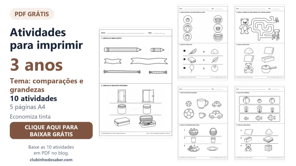 Atividades para imprimir para crianças de 3 anos, material 3A-COM-02.