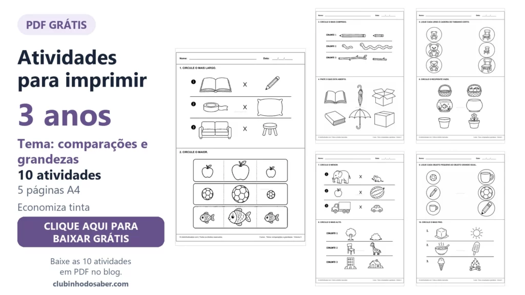 Atividades para imprimir para crianças de 3 anos, material 3A-COM-03.