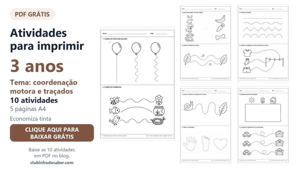 Atividades para imprimir para crianças de 3 anos, material 3A-CMT-02.